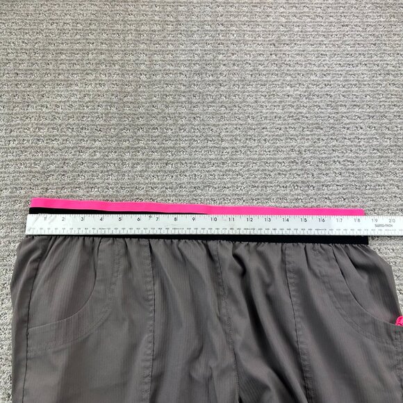 Koi Scrub Pants Women Size XL Regular Slim Fit Brown Stripes Casual Uniform - Picture 9 of 13